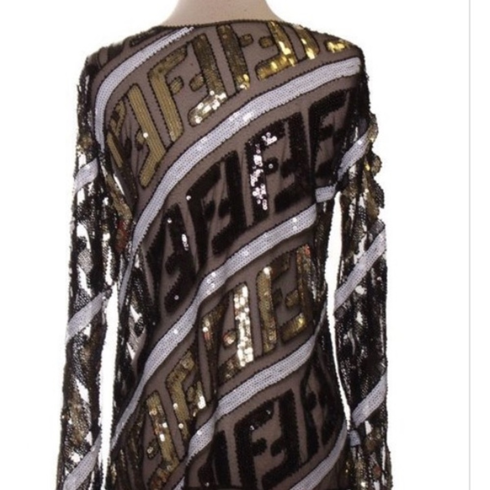 Black and Gold Sequin top